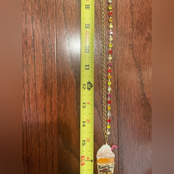 NWT Betsey Johnson pumpkin spice latte necklace - Picture 12 of 14